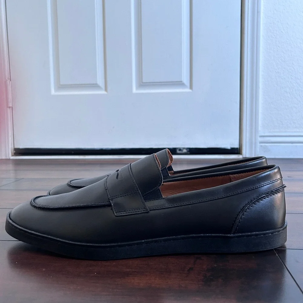 Allen Edmonds Men's Randolph Leather Slip-on Sneaker Loafer Black size 14 NWOB